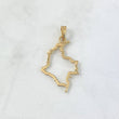 Dije Mapa Colombia 1.75gr / 3.5cm / Liso Oro Amarillo 18K