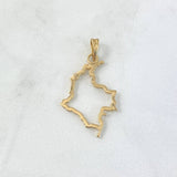 Dije Mapa Colombia 1.75gr / 3.5cm / Liso Oro Amarillo 18K