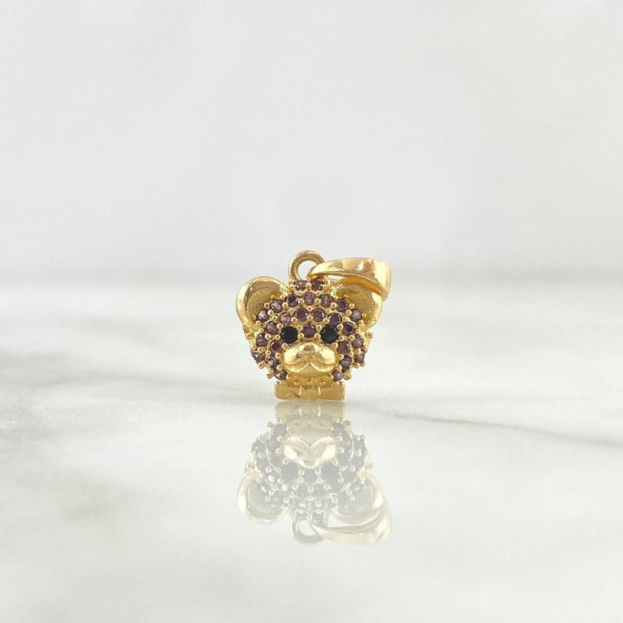 Dije Rostro Oso Corbatin 1gr / 1.5cm / Circones Cafes - Negros Oro Amarillo