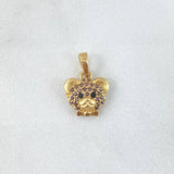 Dije Rostro Oso Corbatin 1gr / 1.5cm / Circones Cafes - Negros Oro Amarillo