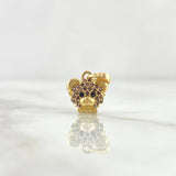 Dije Rostro Oso Corbatin 1gr / 1.5cm / Circones Cafes - Negros Oro Amarillo