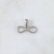 Dije Infinito 0.6gr / 1.2cm / Silueta Lisa Oro Blanco