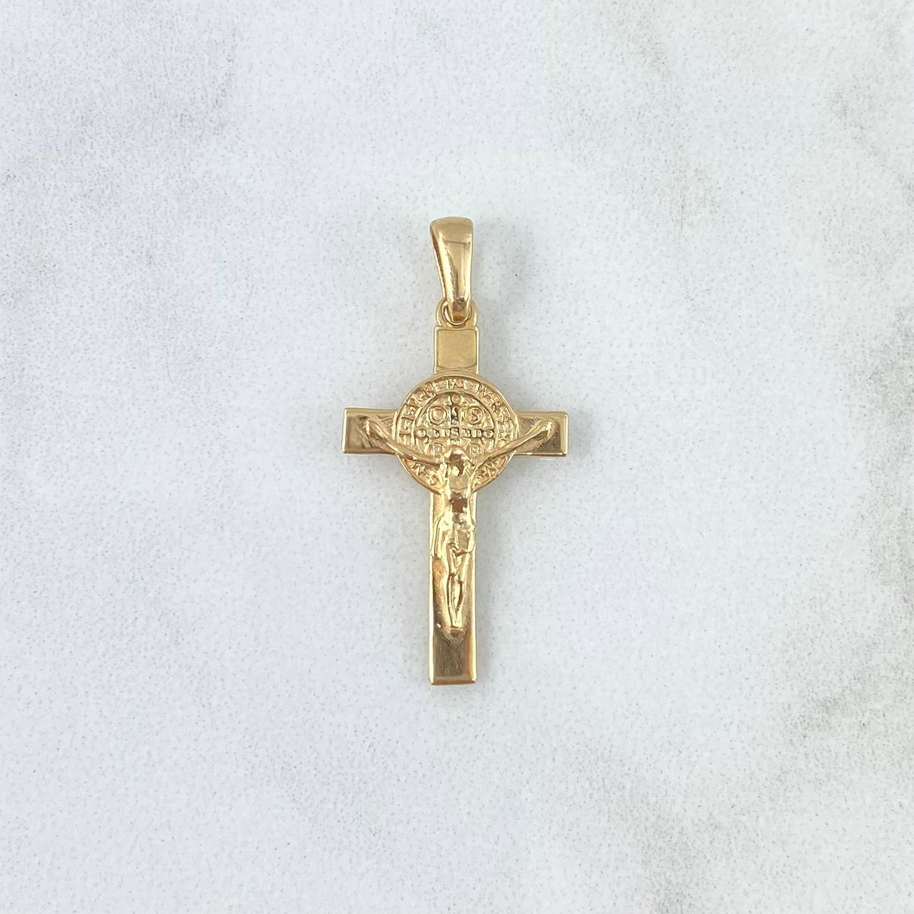 Dije Cruz Cristo 1.85gr / 3cm / San Benito Oro Amarillo