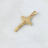 Dije Cruz Cristo 1.85gr / 3cm / San Benito Oro Amarillo