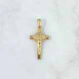 Dije Cruz Cristo 1.85gr / 3cm / San Benito Oro Amarillo
