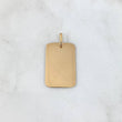 Dije Placa Rectangular 2.15gr / 3.2cm - 2.8cm * 1.7cm / Lisa Oro Amarillo