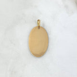 Dije Placa Ovalada 2.15gr / 3.5cm - 2.9cm * 1.8cm / Lisa Oro Amarillo