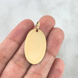 Dije Placa Ovalada 2.15gr / 3.5cm - 2.9cm * 1.8cm / Lisa Oro Amarillo