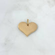 Dije Placa Corazón 2.25gr / 2.3cm - 2cm * 24cm / Lisa Oro Amarillo