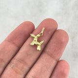 Dije Perro Globo 0.5gr / 1.5cm / Troquelado Oro Amarillo