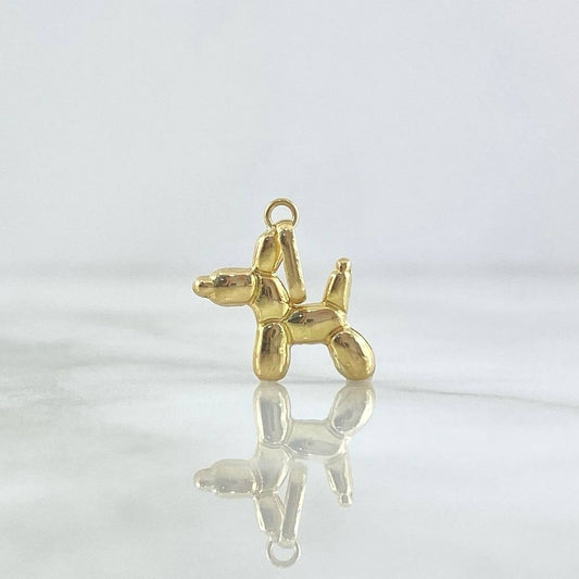 Dije Perro Globo 0.5gr / 1.5cm / Troquelado Oro Amarillo