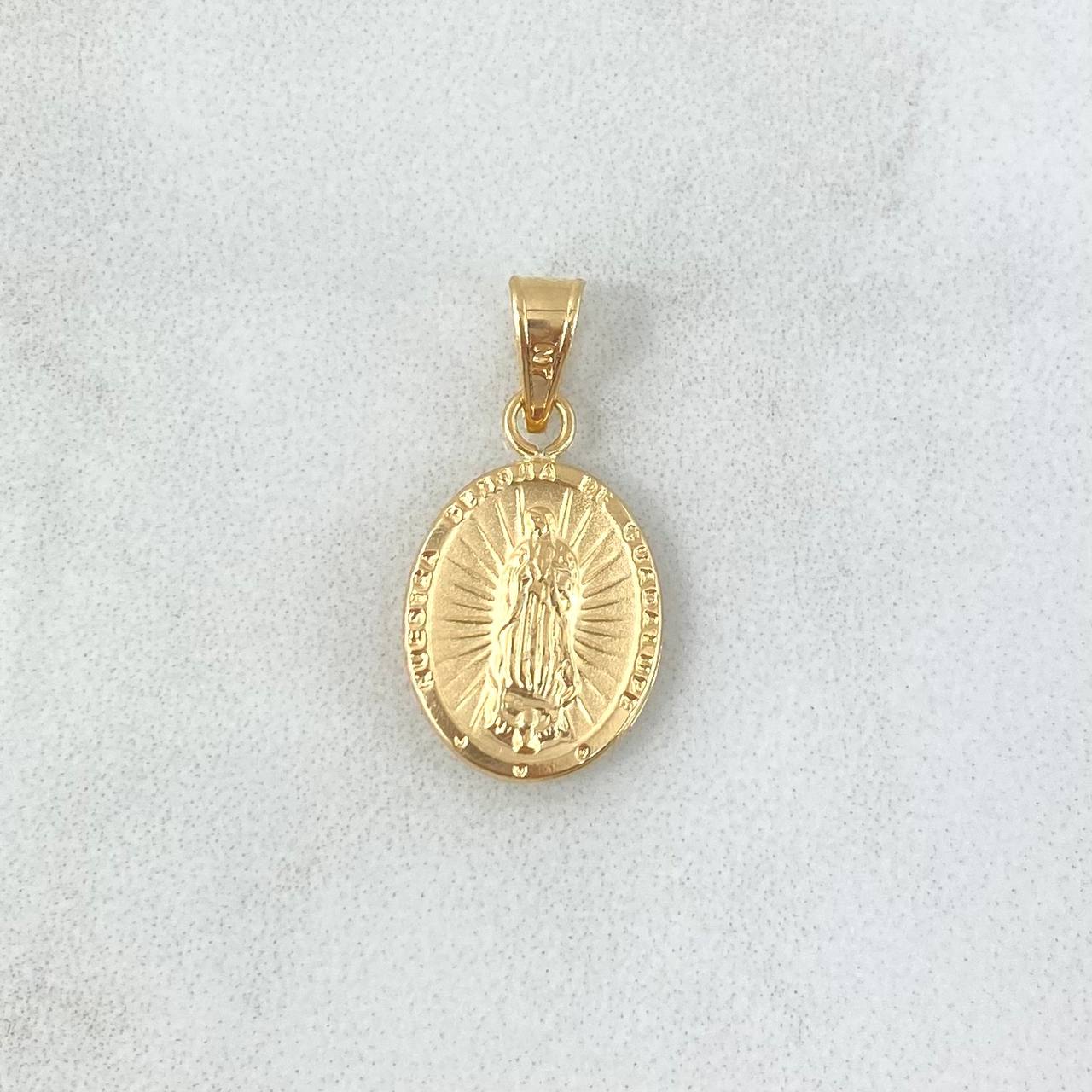 Dije Virgen Guadalupe Ovalada 0.65gr / 1.8cm / Troquelada Oro Amarillo
