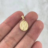 Dije Virgen Guadalupe Ovalada 0.65gr / 1.8cm / Troquelada Oro Amarillo