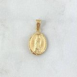 Dije Virgen Guadalupe Ovalada 0.65gr / 1.8cm / Troquelada Oro Amarillo