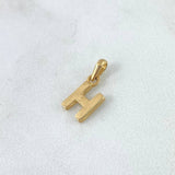 Dije Letra H Lisa 0.65gr / 1.4cm / Oro Amarillo