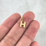 Dije Letra H Lisa 0.65gr / 1.4cm / Oro Amarillo