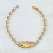 Pulso Bebé GC 1.8gr / 14cm / 3mm Placa Nube Oso Oro Amarillo