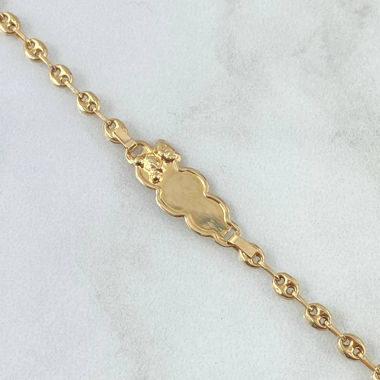 Pulso Bebé GC 1.8gr / 14cm / 3mm Placa Nube Oso Oro Amarillo