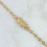 Pulso Bebé GC 1.8gr / 14cm / 3mm Placa Nube Oso Oro Amarillo