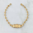 Pulso Bebé GC 1.75gr / 14cm / 3mm Placa Nube Angel Oro Amarillo