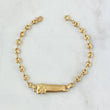 Pulso Bebé GC 1.65gr / 13.5cm / 3mm Placa Rectangular Oso TS Oro Amarillo
