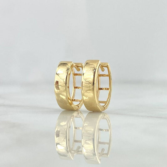 Candongas Mela 3.15gr / 1.4cm / Basteadas Ovaladas Oro Amarillo *