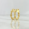 Candongas Angi 2.2gr / 2cm / Serpiente Punteada Oro Amarillo *