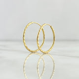 Candongas Aro Rayado 0.95gr / 1.8cm / Oro 18K *