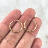 Candongas Aro 0.75gr / 1.5cm / Lisa Oro Amarillo 18K