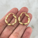 Candongas Deis 2gr / 2.2cm / Rayadas Entorchadas Oro Amarillo *