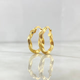 Candongas Deis 2gr / 2.2cm / Rayadas Entorchadas Oro Amarillo *