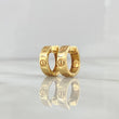Candongas Tornillo 4.55gr / 1.5cm / Lisas Oro Amarillo *