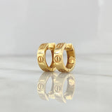 Candongas Tornillo 4.55gr / 1.5cm / Lisas Oro Amarillo *