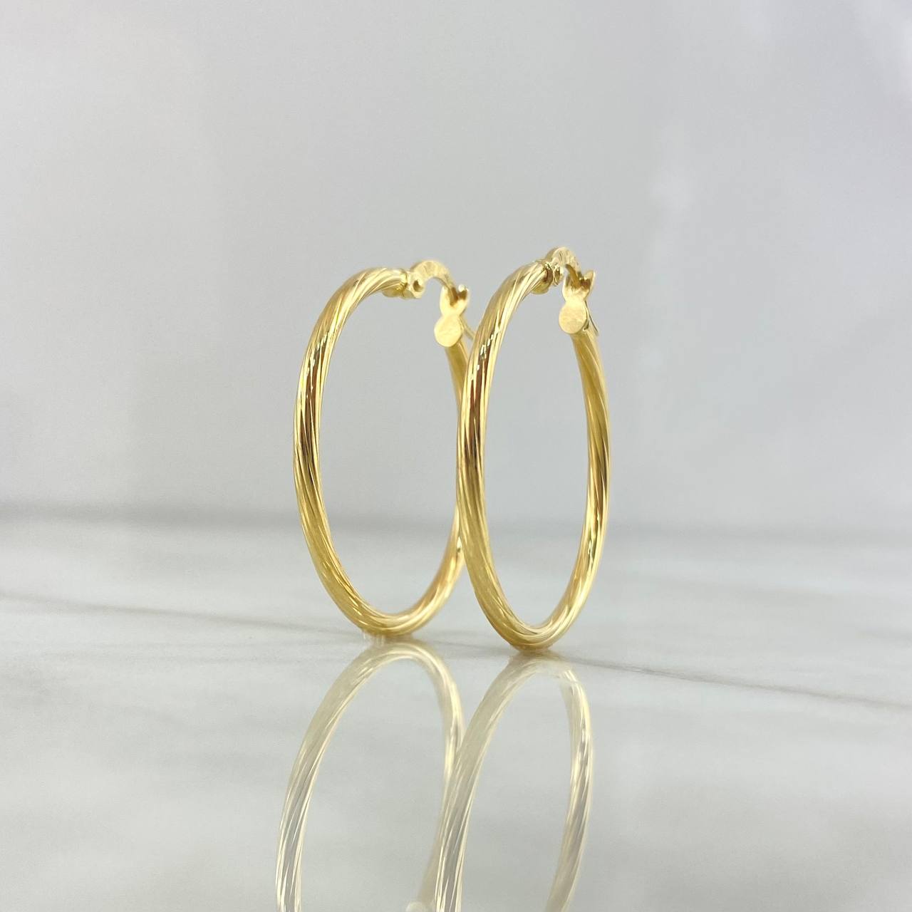 Candongas Lore 1.95gr / 3.2cm / Entorchadas Oro Amarillo *