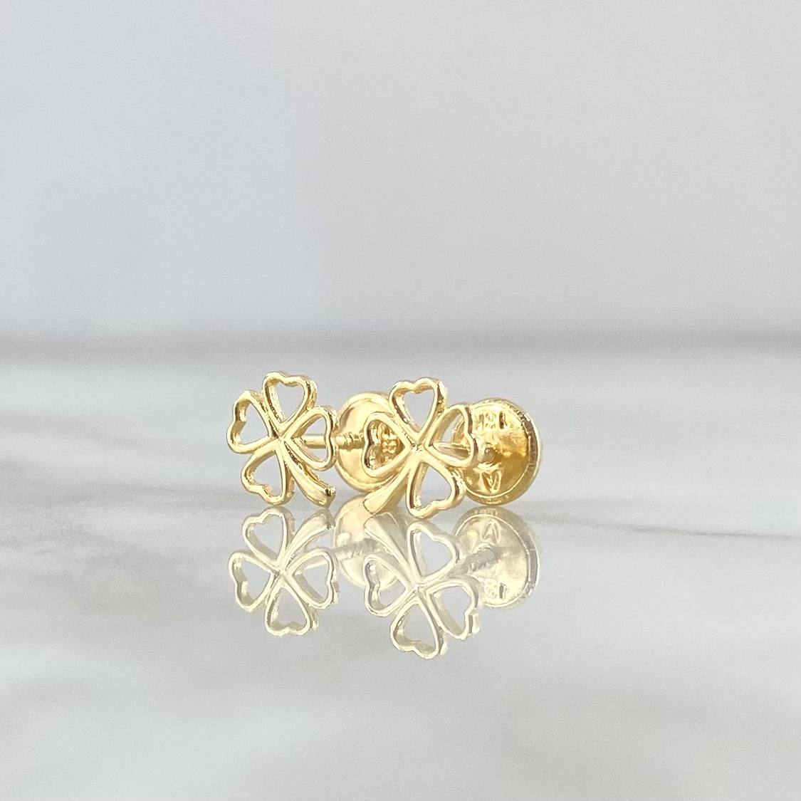 Topos Trebol 0.75gr / 8mm Oro Amarillo