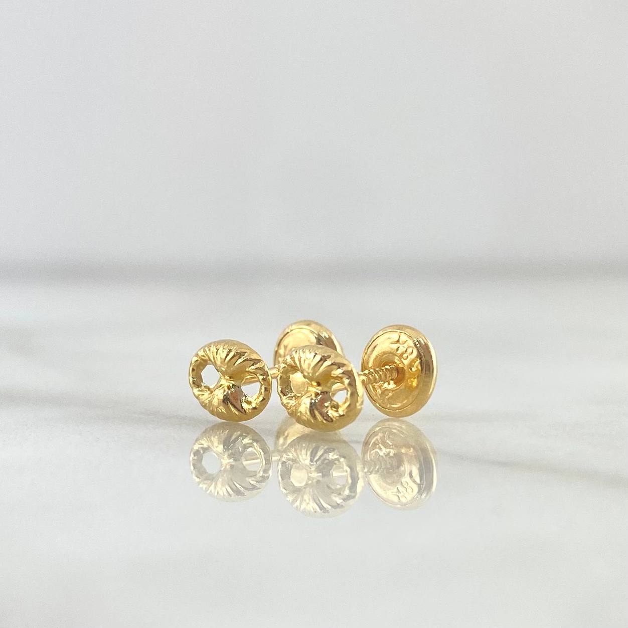 Topos GC 0.65gr / 7mm Diamantados Oro Amarillo 18K ©