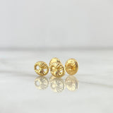 Topos GC 0.65gr / 7mm Diamantados Oro Amarillo 18K ©