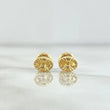 Topos GC 0.65gr / 7mm Diamantados Oro Amarillo 18K ©