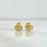 Topos GC 0.7gr / 7mm Diamantados Oro Amarillo 18K ©
