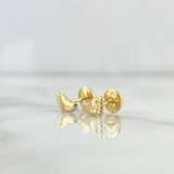 Topos Huella Pies 0.55gr / 8mm Oro Amarillo