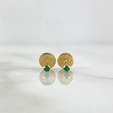 Topos Uña 0.4gr / 2mm Circon Verde Oro Amarillo ©