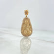 Dije Virgen del Carmen 5.35gr / 3cm / Mate Circones Blancos Oro Amarillo