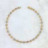 Pulso GC 2.4gr / 19.5cm / 3mm Diamantado Tres Oros ©