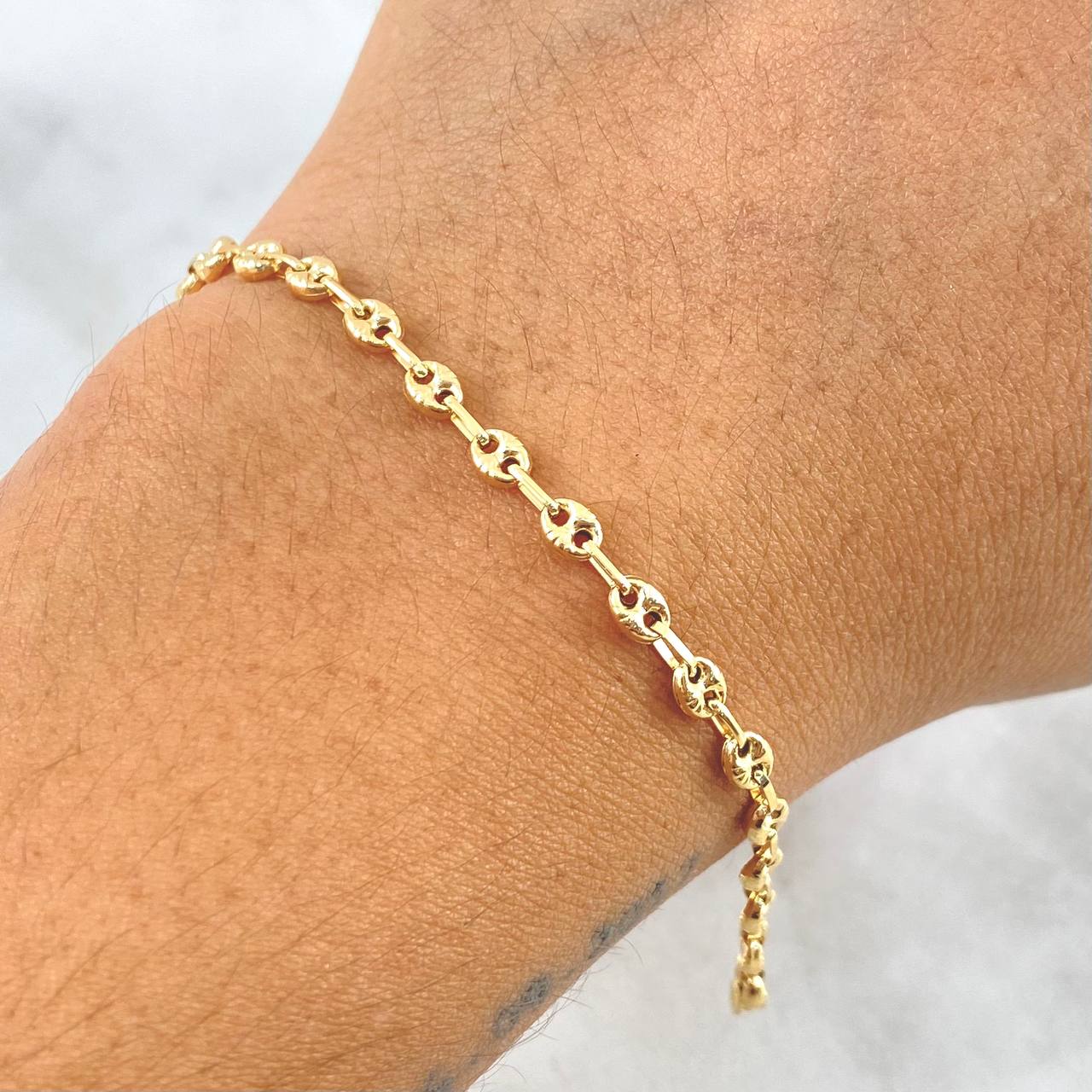 Pulso GC 2.5gr / 19cm / 3mm Diamantado Oro Amarillo ©