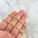 Cadena Cubana Reticulada 12.6gr / 60cm / 4mm Oro Amarillo +3