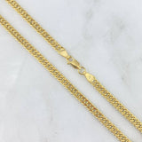 Cadena Cubana Reticulada 12.6gr / 60cm / 4mm Oro Amarillo +3