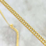 Cadena Cubana Reticulada 12.6gr / 60cm / 4mm Oro Amarillo +3