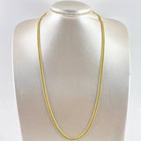Cadena Cubana Reticulada 12.6gr / 60cm / 4mm Oro Amarillo +3
