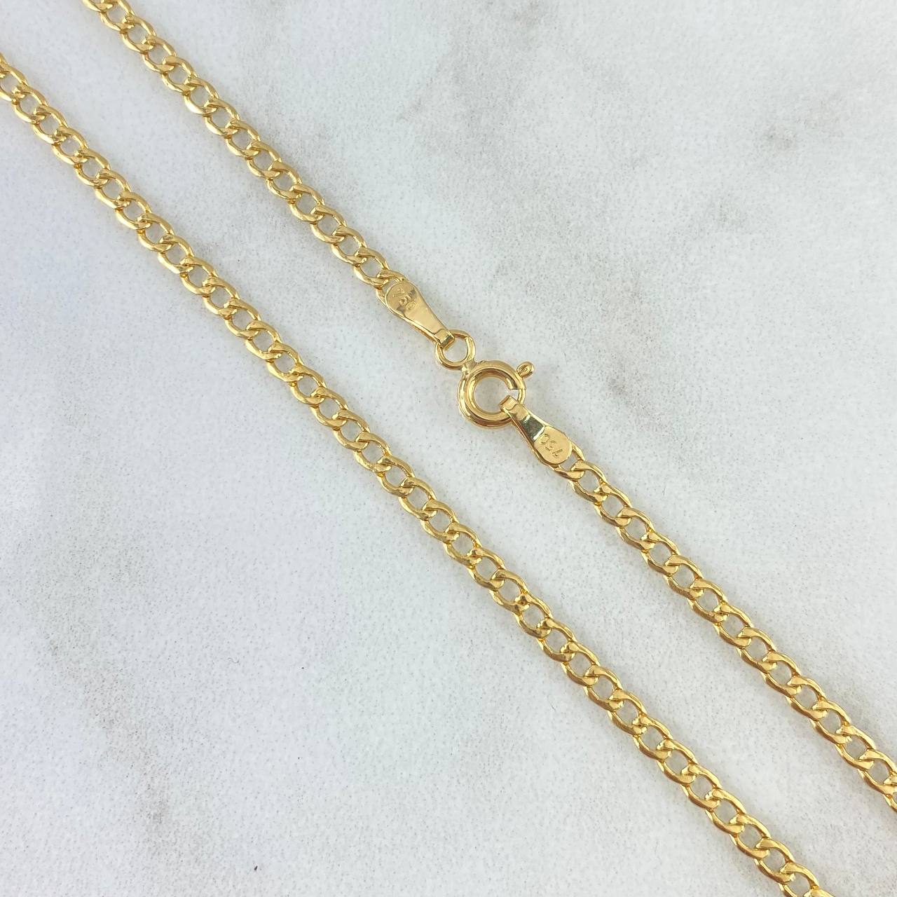 Cadena Cubana 3.5gr / 60cm / 2.5mm Oro Amarillo +0 ©