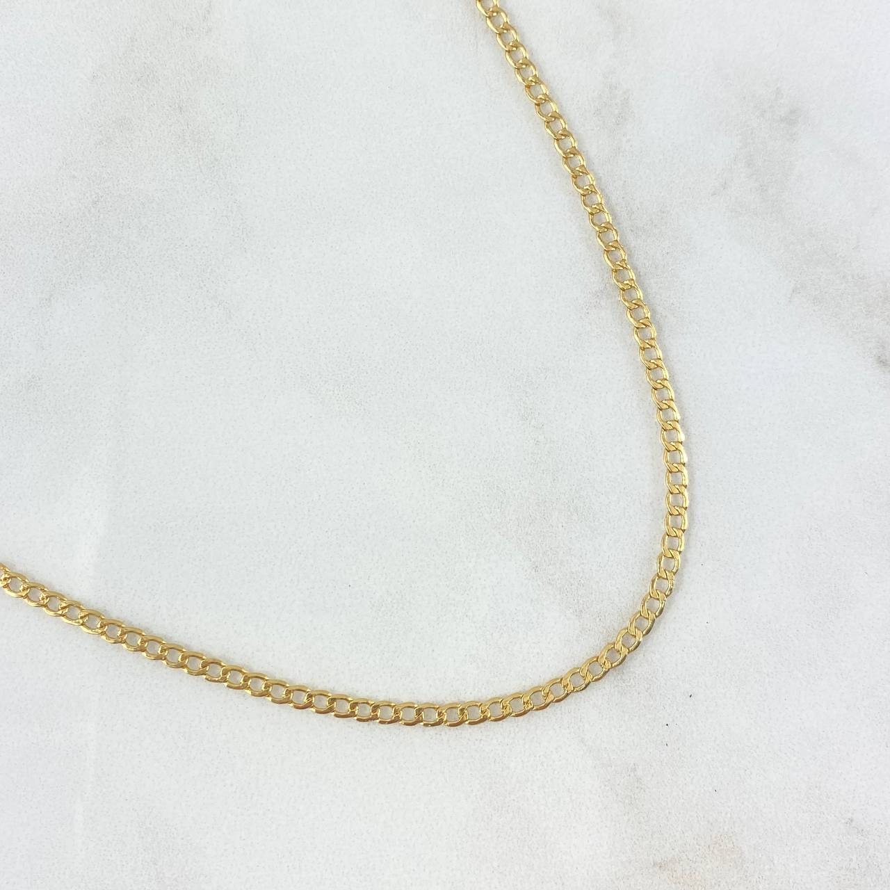Cadena Cubana 3.5gr / 60cm / 2.5mm Oro Amarillo +0 ©